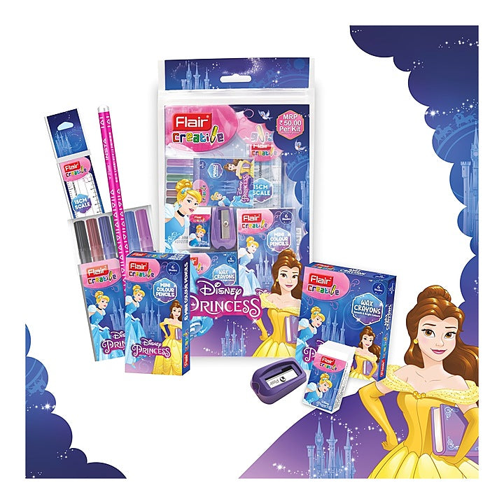 Flair Disney Princess Stationery Kit - 7 Pieces : 1 Unit