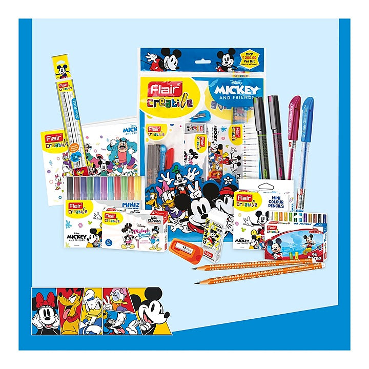 Flair Disney Mickey Stationery Kit - 14 Pieces : 1 Unit