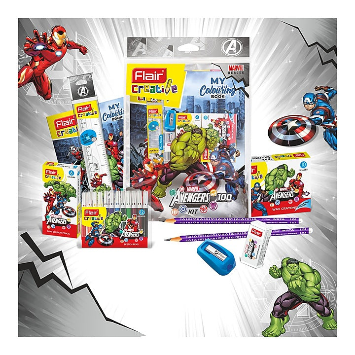 Flair Marvel Avengers Stationery Kit - 9 Pieces : 1 Unit