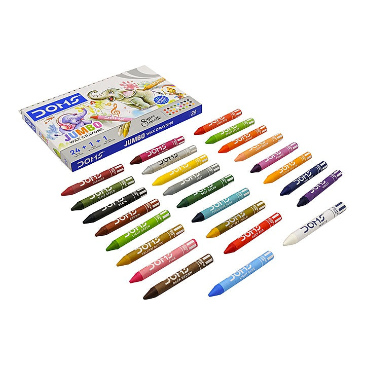 Doms Jumbo Wax Crayons - 26 Shades : 1 Unit