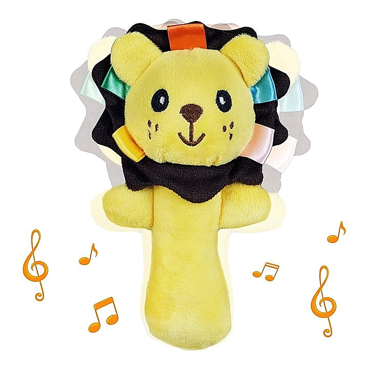Toyshine Soft Baby Rattle Plush Stuffed Animal For Kids - Multicolour : 1 Unit