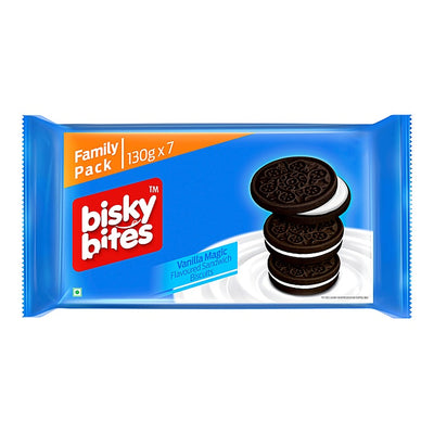 Bisky Bites Vanilla Magic Sandwich Biscuits : 910 g