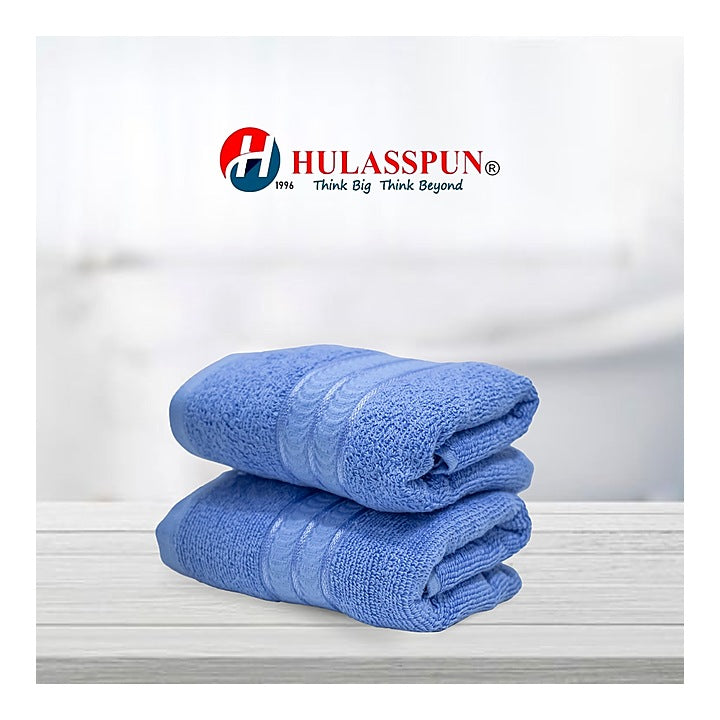 Hulasspun Aster Hand Towel GSM 420 - 40x60 cm (Blue) Set of 2 : 1 Unit