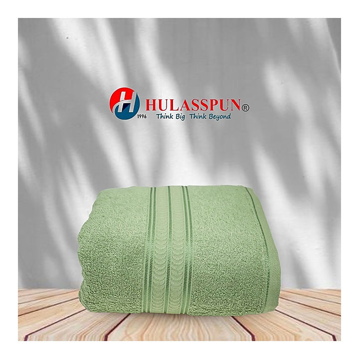 Hulasspun Aster Bath Towel GSM 410 - 70x140 cm (Green) : 1 Unit
