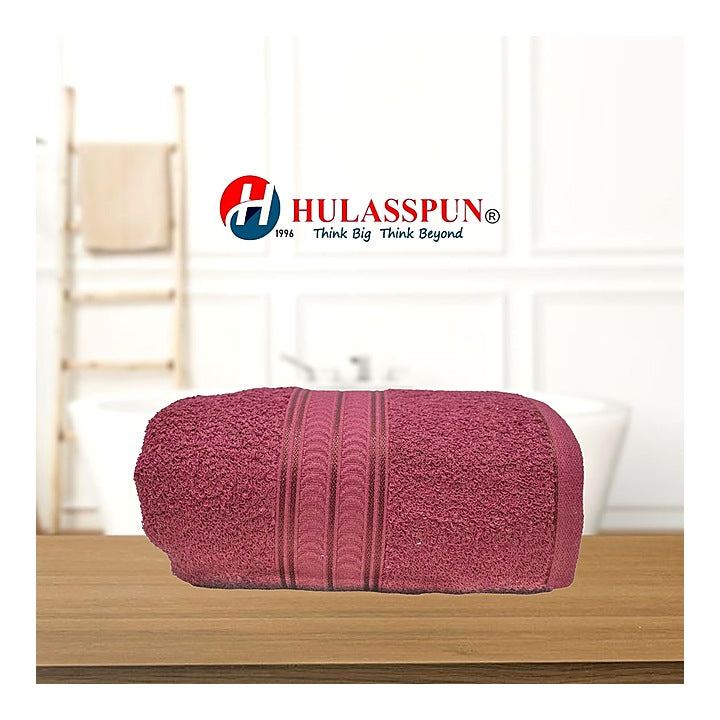 Hulasspun Aster Bath Towel GSM 410 - 70x140 cm (Maroon) : 1 Unit