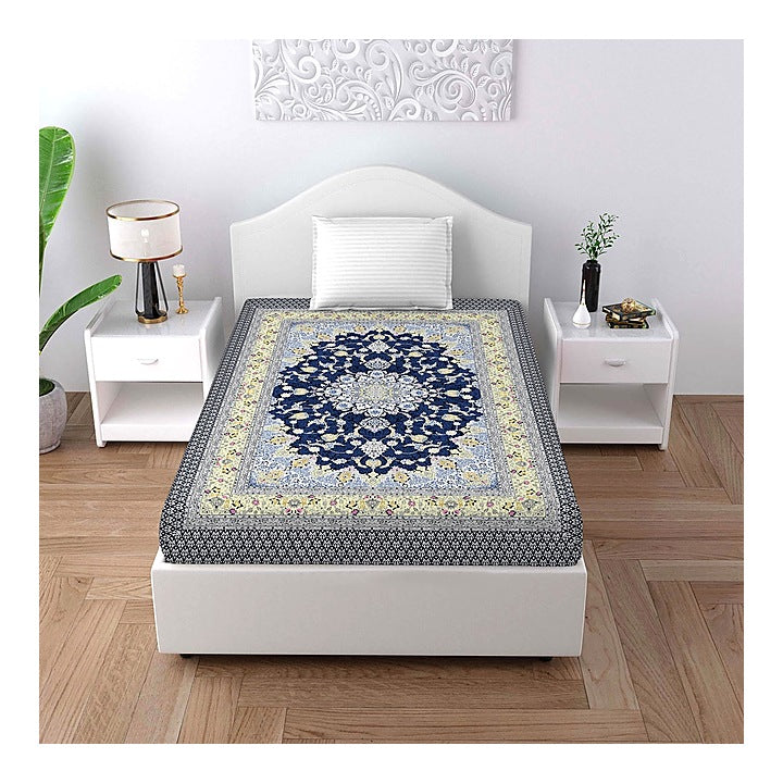 Elegant Weavers Tradition Pattern Single Bedsheet - 120 GSM : 140x215 cm