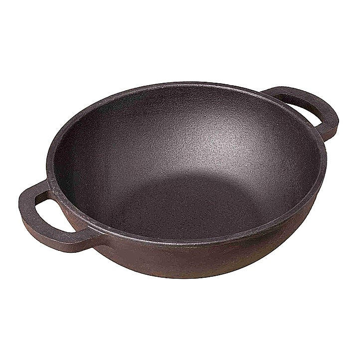 The Indus Valley Pre-Seasoned Cast Iron Deep Kadai - 2.3 L : 1 Unit