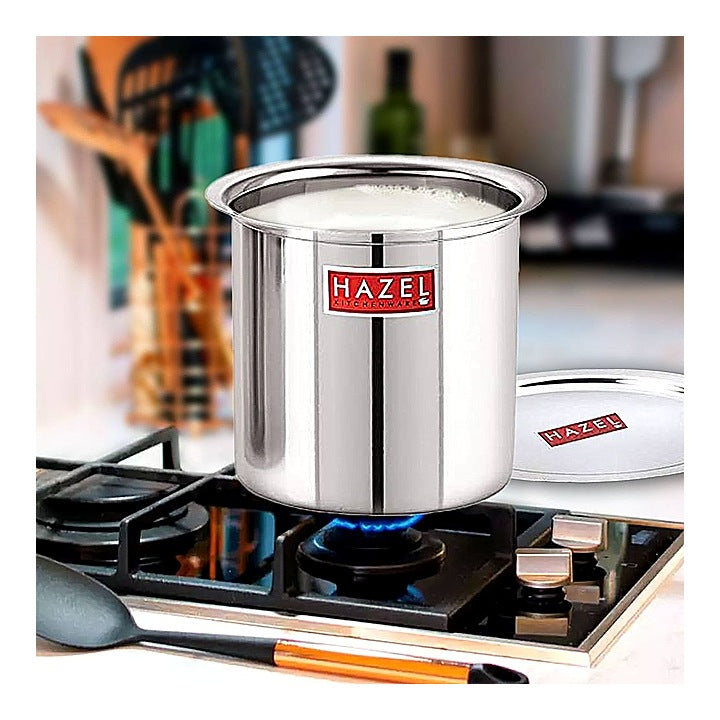 HAZEL Stainless Steel Milk Boiling Pot With Lid - 2200 ml : 1 Unit