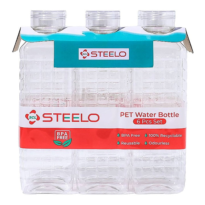 Steelo Ice Cube Bottle (Transparent) 1 L - Set Of 6 : 1 Unit