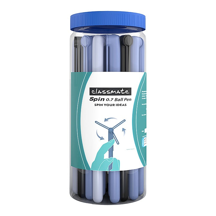 Classmate Spin Ball Pen Mixed Jar-25 Pieces : 1 Unit