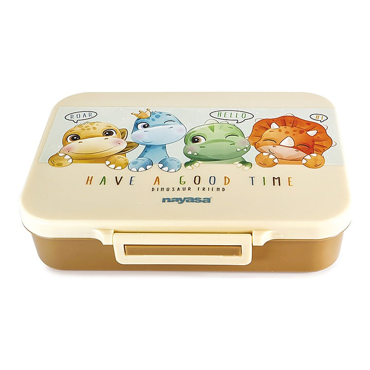 Nayasa Bento Plastic Lunch Box (Brown) - 900 ml : 1 Unit