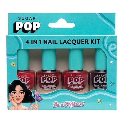 Sugar Pop 4 In 1 Nail Lacquer Kit 02 Rouge Canvas : 4 x 5 ml