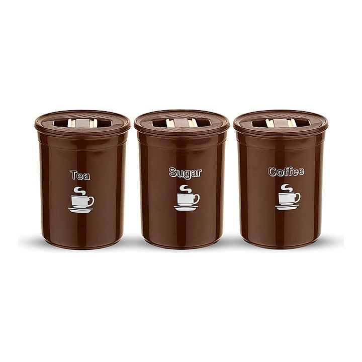 Asian Accurate Seal Multipurpose Storage Containers (Brown) - Set Of 3 : 1 Unit