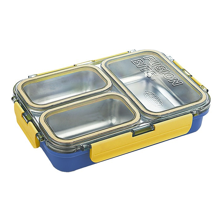 Asian Fusion Bite 3 Compartment Insulated Lunch Box - Navy Blue : 1 Unit