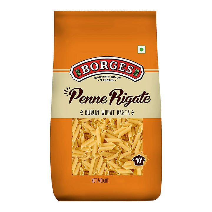 Borges Penne Rigate Durum Wheat Pasta : 500 g