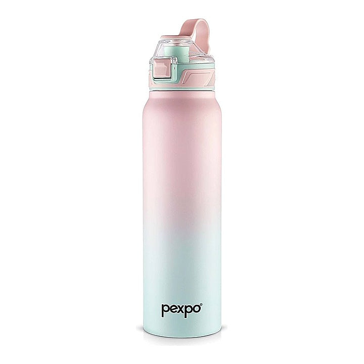 Pexpo Amaze Stainless Steel Insulated Hot & Cold Bottle (Pink & Green) 940 ml : 1 Unit