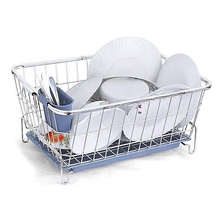 Limetro Stainless Steel Dish Drainer With Spoon Holder & Tray : 1 Unit