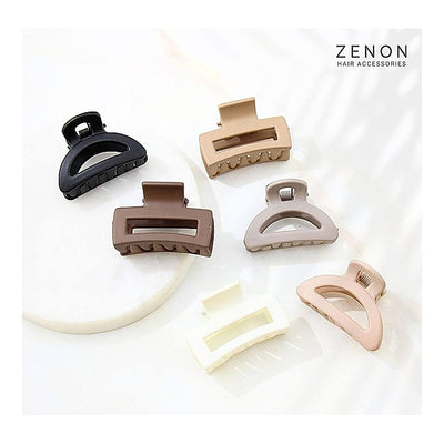 Zenon Small Hair Claw Clip 1152 (Coffee Matte) - 6 Pieces : 1 Unit