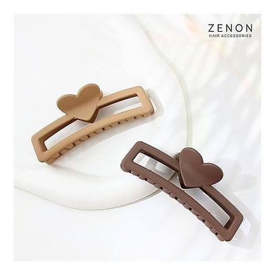 Zenon Big Hair Claw Clip 5122 (Coffee Matte) - 2 Pieces : 1 Unit