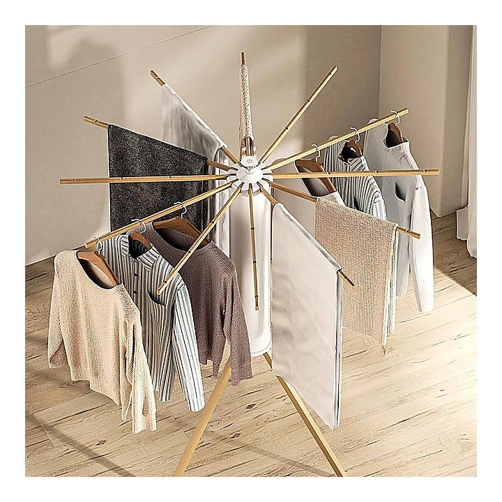 Soros Foldable Tripod Style Cloths Drying Stand - White : 1 Unit