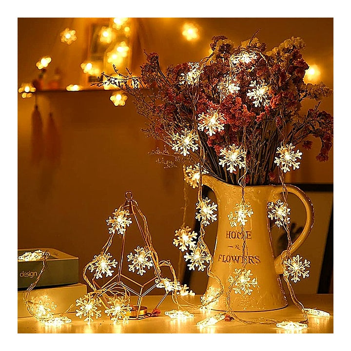 DesiDiya 16 Snowflakes LED Light (Warm White) : 1 Unit