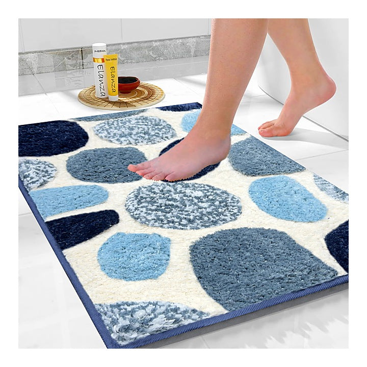 ELANZA Stonis Navy Blue Doormat (Blue) - 40 x 60 cm : 1 Unit