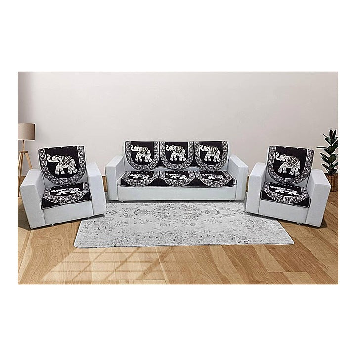 MHF Elephant Sofa Cover 02 (Brown) 5 Seater : 1 Unit