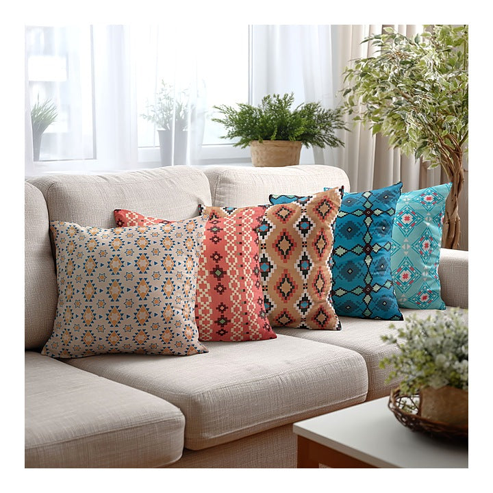 VAA Satin Finish Digital Print Cushion Cover (D7) Pack of 5 : 1 Unit