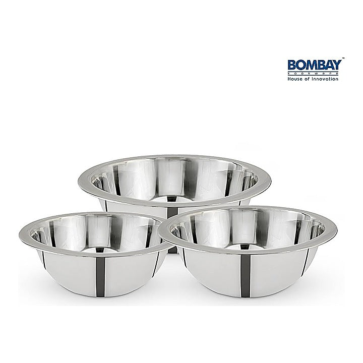 Bombay Kookware Stainless Steel Mixing Bowl (Set of 3) : 1 Unit