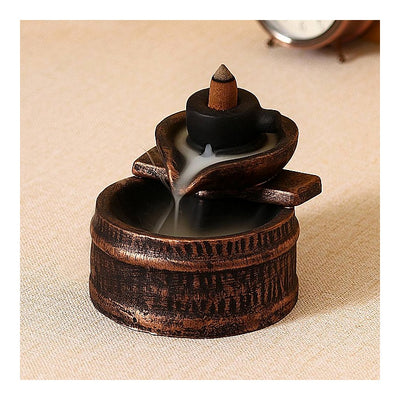 eCraftindia Deep Steps Smoke Backflow Cone Incense Holder : 1 Unit