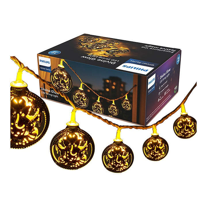 Philips Divineglow Ganeshji 10LED String Light (Warm White) - 4 Meter : 1 Unit