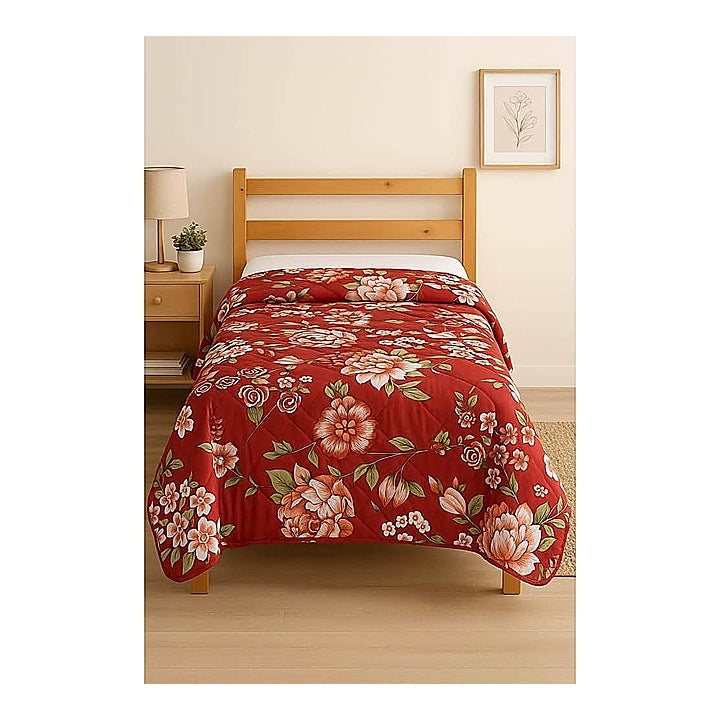 VAA Regular Multiniddle Single Comforter (Maroon) - 137 x 218 cm : 1 Unit