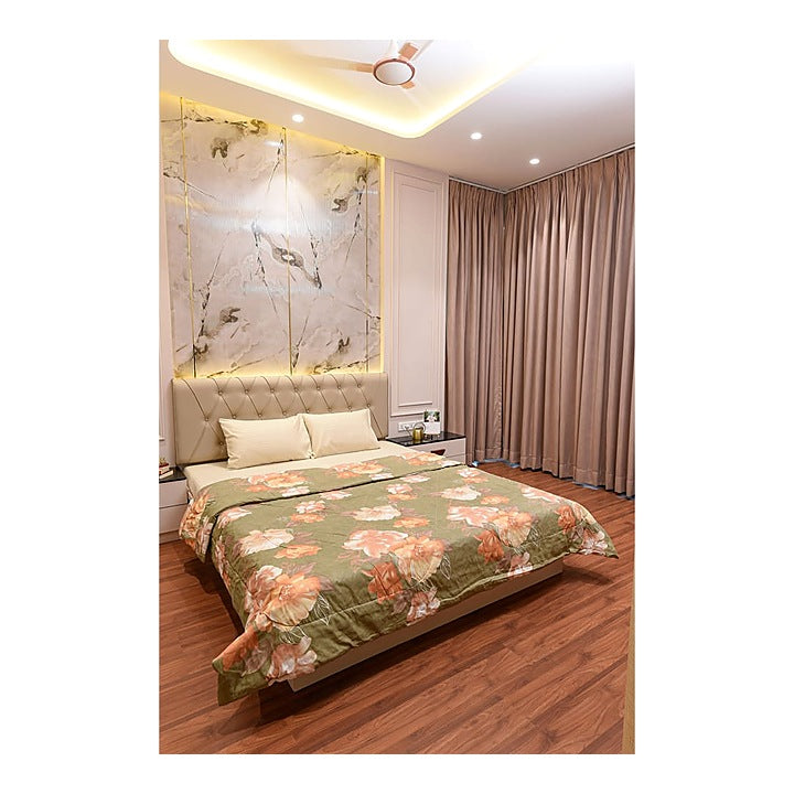 VAA Regular Multiniddle Double Comforter (Peach) - 213 x 223 cm : 1 Unit