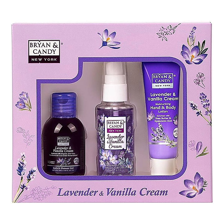 Bryan & Candy Lavender & Vanilla Cream Bath Kit Gift Set : 1 U
