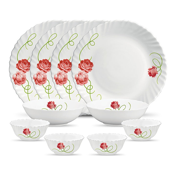 La Opala Novo Dainty Swirls Dinner Set - 10 Piece : 1 Unit
