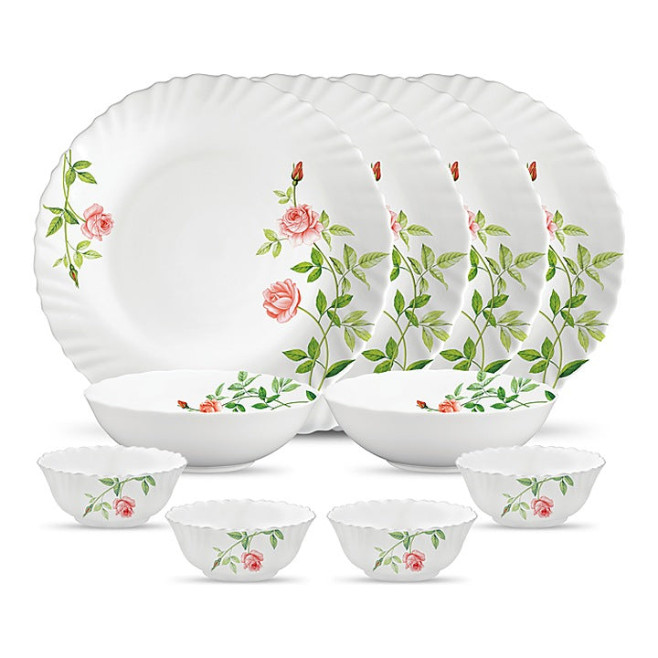 La Opala Novo Rose Garden Dinner Set - 10 Piece : 1 Unit