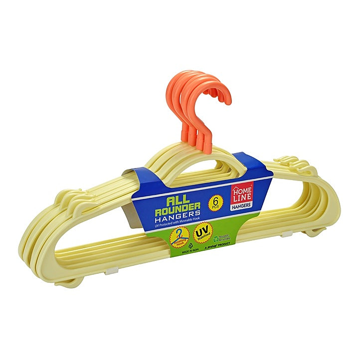 Pratap All Rounder Hanger (Off White) Set Of 6 : 1 Unit