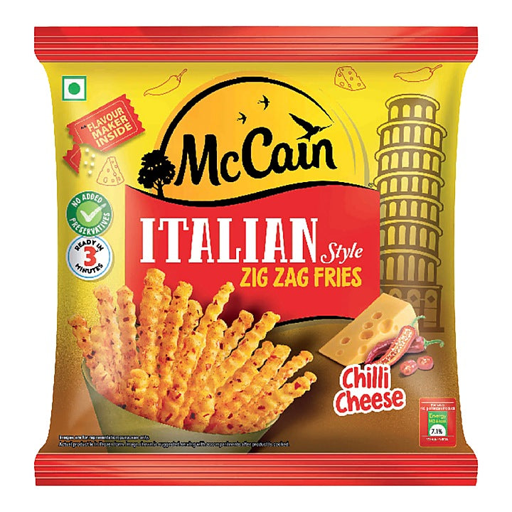 Mccain Italian Zig Zag Fries Chilly Cheese : 325 g