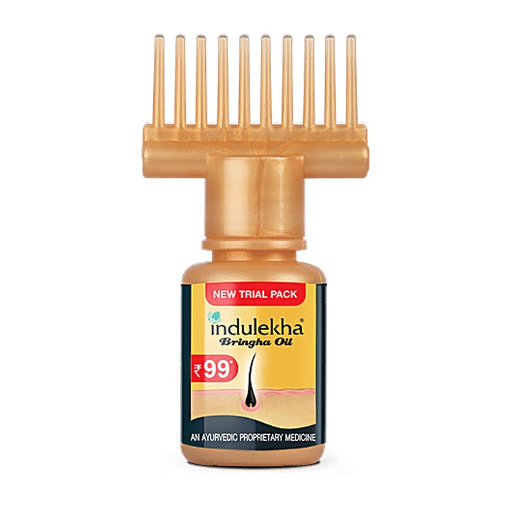 Indulekha Bringha Oil - Reduce Hair Fall & Grow New Hair, 100% Ayurvedic, No Parabens & Sulphates (22 ml)