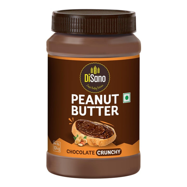 DiSano Chocolate Peanut Butter Crunchy, 924g, 23g Protein, Roasted Peanuts and Rich Cocoa, Ideal for Pre & Post-Workout, Healthy Spread for Breakfast & Snacking