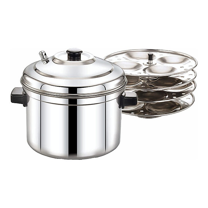 Bombay Kookware Stainless Steel Idli Cooker With 4 Plate : 1 Unit