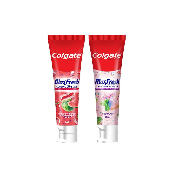Colgate MaxFresh Rainbow Fresh & Watermelon Blast Tooth paste (100g x 2pcs)