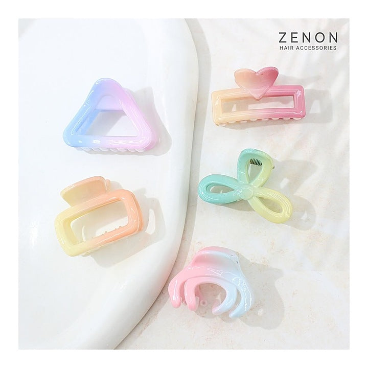 Zenon Small Hair Claw Clip S2 (Dual Gloss) 5 Pieces : 1 Unit