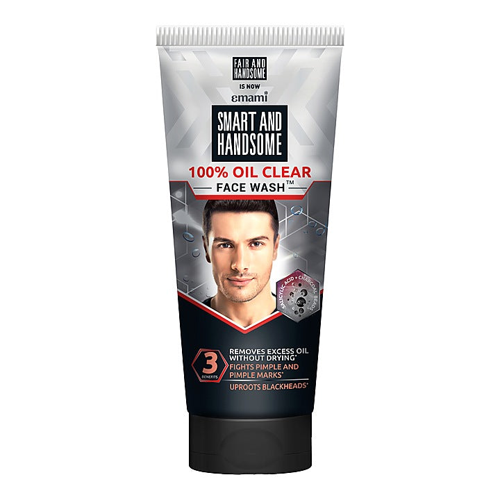 Emami Smart And Handsome 100% Oil Clear Face Wash : 150 g