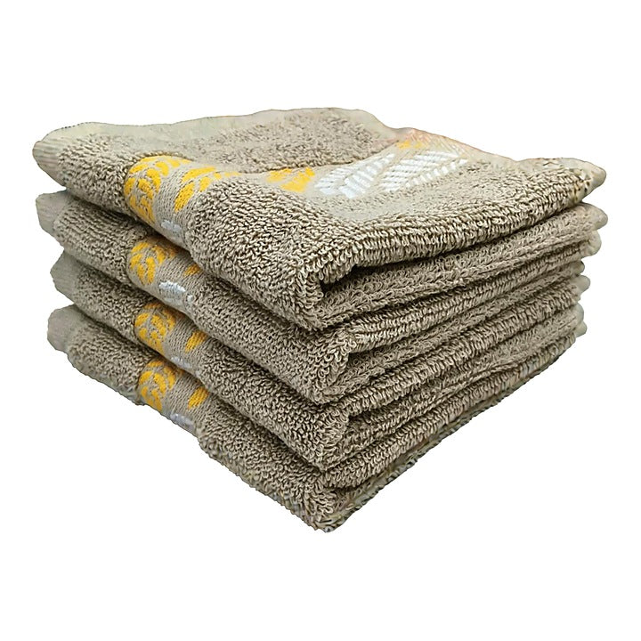Hulasspun Face Towel 500 GSM - 30 x 30 cm (Beige) Set of 4 : 1 Unit