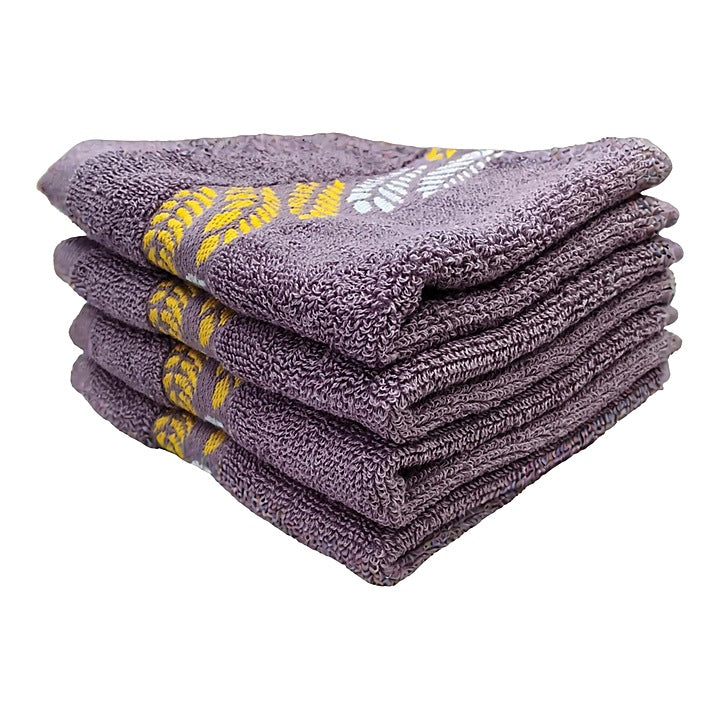 Hulasspun Face Towel 500 GSM - 30 x 30 cm (Lilac) Set of 4 : 1 Unit