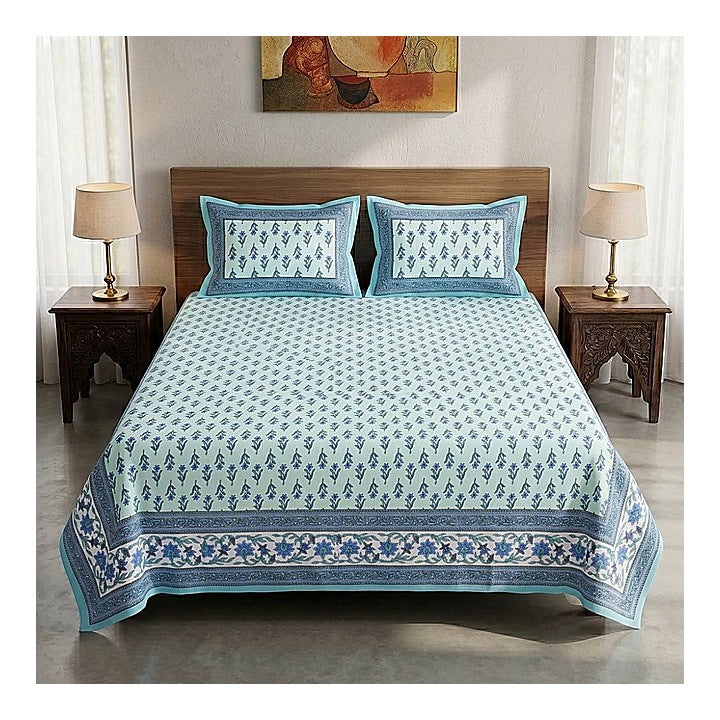 Mafatlal Heritage Double Bedsheet (012) 144 TC - Floral : 236 x 274 cm