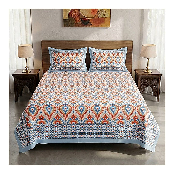 Mafatlal Heritage Double Bedsheet (019) 144 TC - Floral : 236 x 274 cm