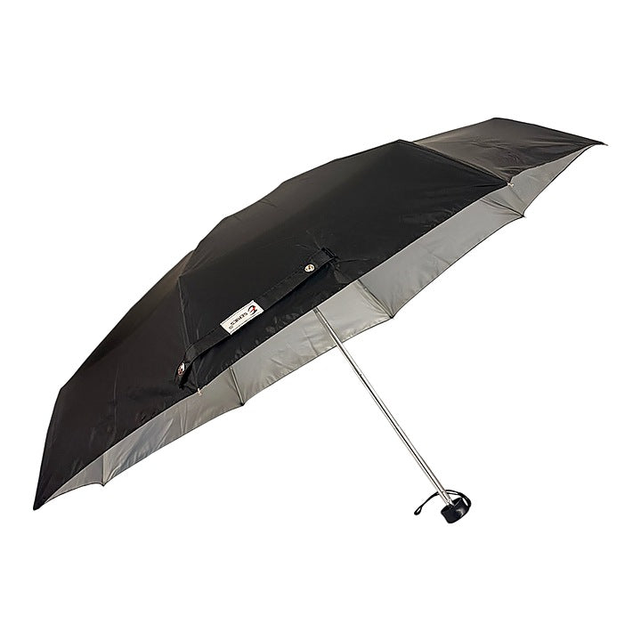 Eseries Ladies 5 Fold Mini Umbrella Vogue Black Silver : 1 Unit