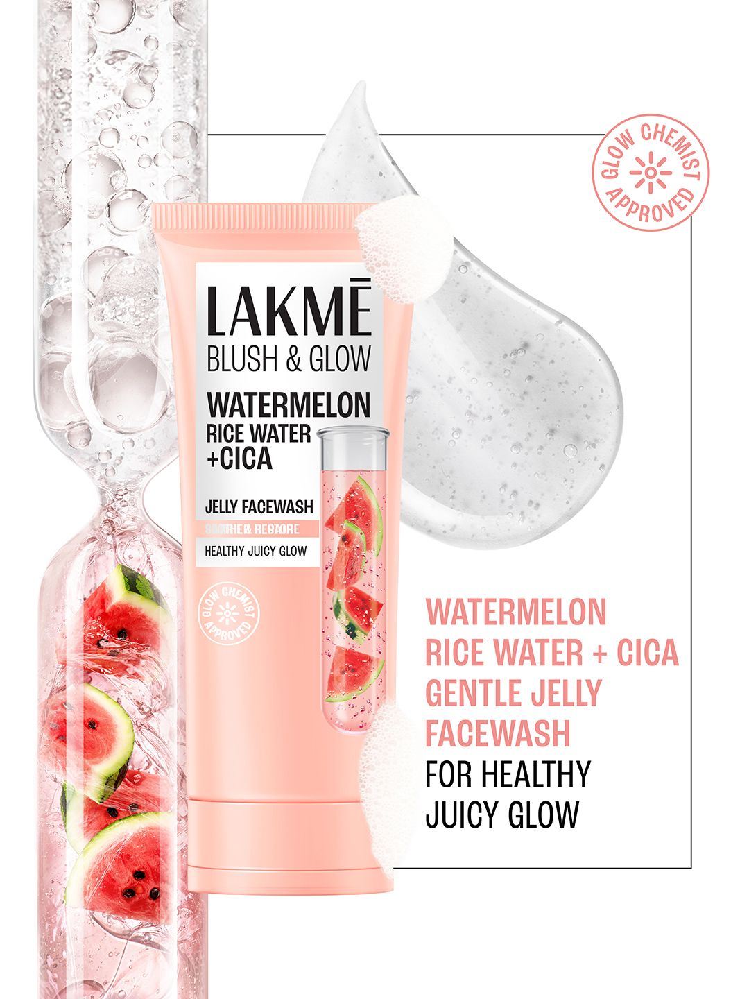 Lakme Blush & Glow Jelly Facewash with Watermelon & Rice Water - 150 g